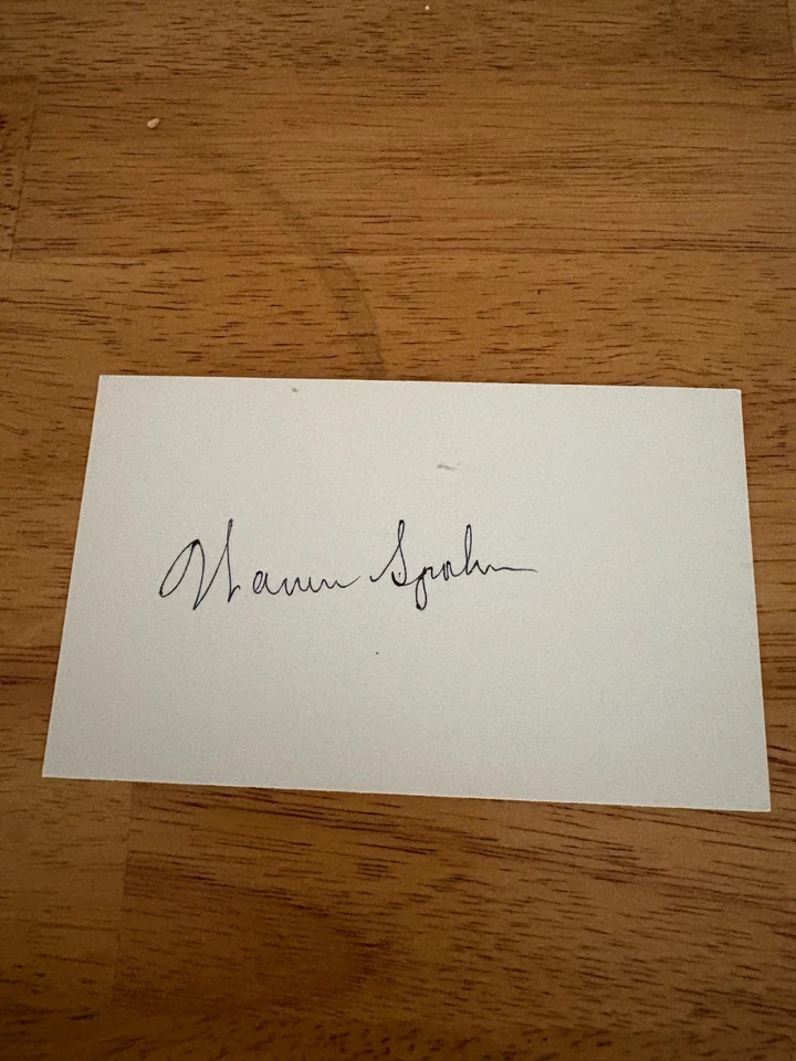 Warren Spahn - Autographed - 3x5 Index Card - Hall of Famer - Image 1 of 1