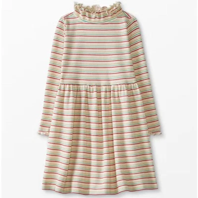 Hanna Andersson Stripe Lurex Rib Dress - 3T (Orig. $48) - Imagem 1 de 4
