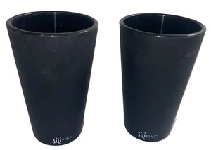 Juego de 2 tazas de silicona negras flexibles irrompibles de 16 oz Silipint - Imagen 1 de 6