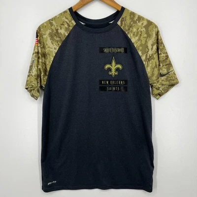 Camiseta de fútbol Nike New Orleans Saints para hombre talla M gris camuflaje militar Foto 1 de 4