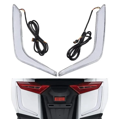 Pair Rear Saddlebag Accents Lights For Honda Goldwing 1800 GL1800 2018-23 Clear - Image 1 of 4