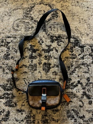 Coach Track Pouch Crossbody In Colorblock Signature Canvas C3136 - Image 1 of 4