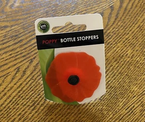 new CHARLES VIANCIN Silicone POPPY Wine Bottle Stopper - 1 Stopper - Picture 1 of 3