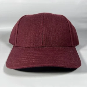 Vintage NOS 90’s New Era BLANK Burgundy Wool Blend Hat M/L New - Picture 1 of 8
