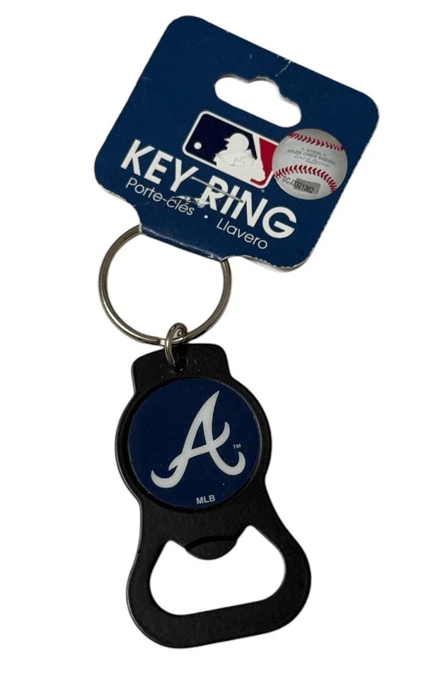 NEW Atlanta Braves Key Ring Keychain Bottle Opener Officially Licensed MLB Metal - Image 1 of 4