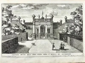 1691 Giov. Fr. Venturini (1650-1710) Gardens of the villa d'Este in Tivoli Rome - Picture 1 of 5