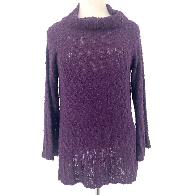 Suéter Nomadic Traders Púrpura Suelto Tejido Capucha Cuello Relajado Boho Hippie S/M Usado en Excelente Condición Foto 1 de 4