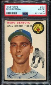 PSA 4 VG EX 1954 TOPPS RENO BERTOIA #131 TIGERS 72829 SD131 - Picture 1 of 2