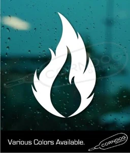 Flame Decal STICKER VINYL DECAL OUTDOOR SPIRITUAL CAMPING OFF GRID SIMPLE LIFE - Picture 1 of 4