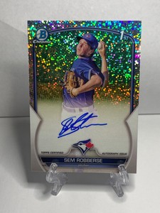 SEM ROBBERSE 2023 Bowman 1st Chrome Speckle Refractor Auto #'d /299 BLUE JAYS