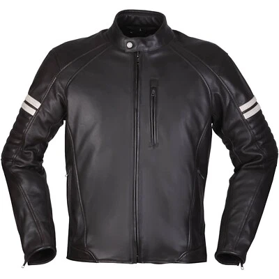 Herren Motorrad Jacke L - Modeka August 75 Lederjacke schwarz-weiß - Bild 1 von 4