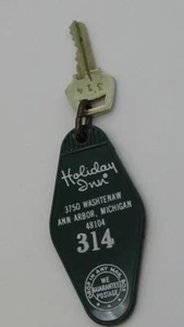 Vintage Hotel Motel Zimmer Schlüssel und Anhänger Holiday Inn Zimmer 314 Ann Arbor MI - Bild 1 von 7