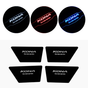 LED Inside Door KONA Logo Plate DIY Kit 4p for 2018 2020 Hyundai Kona - Picture 1 of 3