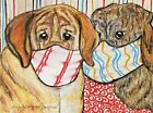 Spanish Mastiff Collectible Dog Art Print 4x6 Artist Signed KSams Quarantine