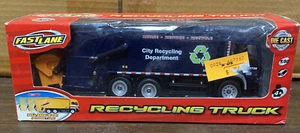 FASTLANE Dept. of Sanitation Recycling Collection Truck w/Pull-Back Action NEW! - Picture 1 of 1