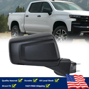 Passenger Right Side Mirror Heated 7Pin Black For Chevrolet Silverado 2019-2024 - Picture 1 of 10