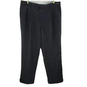 Enrico Rossini Mens Dress Pant Navy Blue Pinstripe Wrinkle Resist Size 40x30 New - Picture 1 of 8