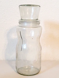 Vintage Mr. Peanut Happy Holidays Clear Glass Jar Canister - Picture 1 of 9