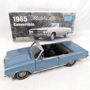 ExactDetail Diecast 1965 Chevy Malibu SS Cabrio Mist Blue 732/1000 1:18 NUOVO - Foto 1 di 24