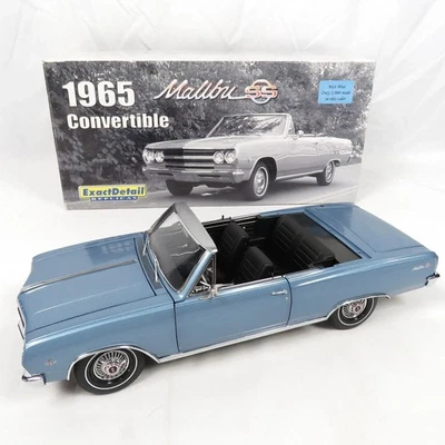 ExactDetail Diecast 1965 Chevy Malibu SS Convertible Mist Blue 732/1000 1:18 NEW - Image 1 of 4