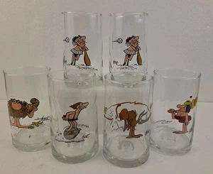 Vintage 1981 Arby's B.C.  ICE AGE COLLECTOR SERIES von Hart - Gläser - 6er Set - Bild 1 von 10