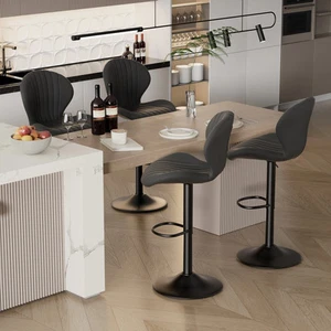 Living Room Chairs 2 Pcs Set Dining Chair Backrest Bar Stools Luxury Modern - Picture 1 of 26