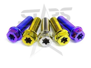 Bolt Screw Flange M10x60 Forged Titanium GR5 Hex Torx Star P1.25 P1.5 x1 - Picture 1 of 12