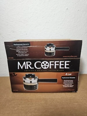 Mr Coffee Replacement Decanter For Espresso Cappaccino Makers DECM8 4 Cup NOB - Imagem 1 de 4