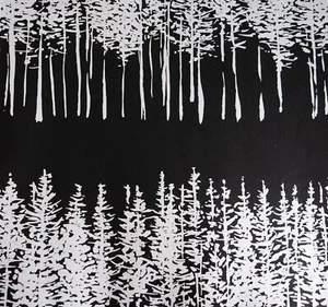Papel pintado Essener vinilo Black & White BW28741 árboles negro plata brillo elegante - Imagen 1 de 1