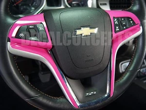 2012-2015 Camaro Hot Pink Full Steering Wheel Accent Decal Cover Wrap  - Picture 1 of 1