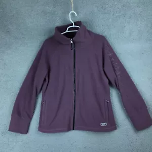 Calvin Klein Performance Full Zip Long Sleeve High Neck Purple Fleece Jacket M - Picture 1 of 9
