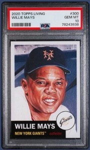 2020 TOPPS LIVING WILLIE MAYS # 300 PSA 10