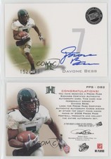 2008 Press Pass Signings Silver /199 Davone Bess #PPS-DB2 Rookie Auto RC