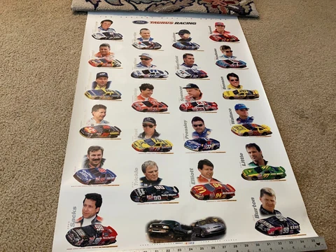 Vintage 1998 Ford Taurus The Fastest Oval in Racing 24" x 36" Nascar Poster Cover
