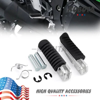 Front Foot Pegs Footrest Pedal Adapters for Kawasaki Ninja 650 650R 1000 1000SX Foto 1 de 4
