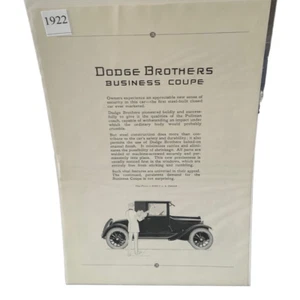 Dodge Brothers Business cupé vintage 1922 anuncio publicitario - Imagen 1 de 4