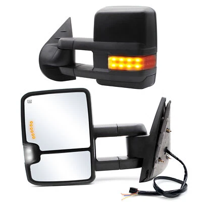 Новые зеркала буксировки для 2012 Chevy Silverado Sierra мощный подогрев дым светодиодный сигнал - Изображение 1 из 4