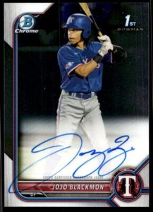 2022 1st Bowman Chrome Auto CPA-JBN Jojo Blackmon Rangers Autograph