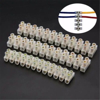 3A 3-5Pcs Dual Wow 12 Position Terminal Strip Screw Barrier Block 6A 10A 15A 30A - Image 1 of 4