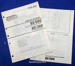 Original TEAC BX-500 BX-300 Integrated Amplifier Service Manual & Schematics - Picture 1 of 1