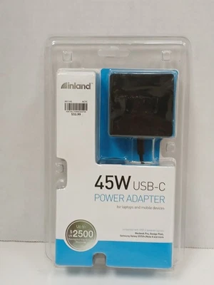 Inland 45W USB-C Power Adapter For Laptops and Mobile Devices - Image 1 of 3