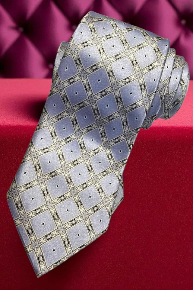 🔥🔥🔥GIANNI VIERA (GV), CORBATA DE SEDA SATINADA CLÁSICA ITALIANA CLÁSICA DE LUJO, NUEVA SIN ETIQUETAS Foto 1 de 4