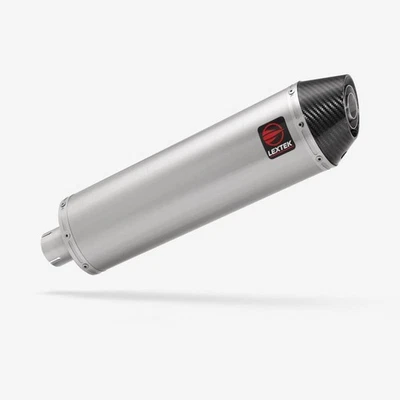Lextek Left Matt SSteel RP1L Exhaust Silencer 400mm with Carbon Tip 51mm - Image 1 of 4