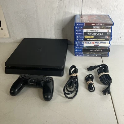 Consola Sony PlayStation 4 Slim 1 TB CUH-2215B PS4 Paquete 12 Juegos Spider-man Foto 1 de 4