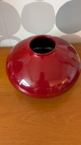 Vintage West German Late Century Scheurich Amano UFO Vase 629-13 Cherry Red - Picture 1 of 6