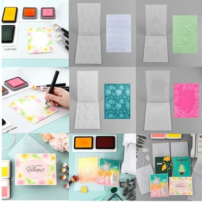 Cartella goffratura 3D fiori foglie stencil per fai da te scrapbooking carta artigianale - Immagine 1 di 4