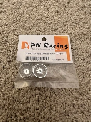 PN Racing MA010 10 Spoke ALUMINUM Rear Rim +3 (1 PAIR) - MA0181R30 - BRAND NEW! - Image 1 of 2