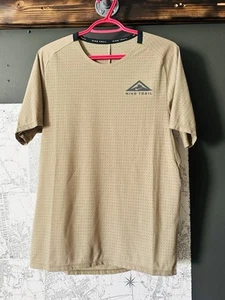 Nike Men Small Trail Solar Chase Dri Fit Running Jersey top Olive DV9305-276 - Picture 1 of 6