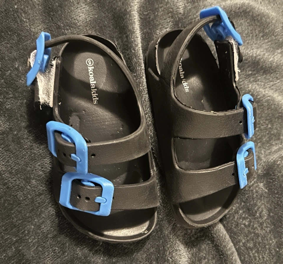 Sandalias de bebé Koala para niños negras y azules talla 5 Foto 1 de 3