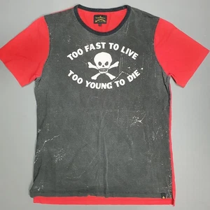Vivienne Westwood Mens Skull Top T shirt Size Large 'Too Fast To Live' Tee - Picture 1 of 5